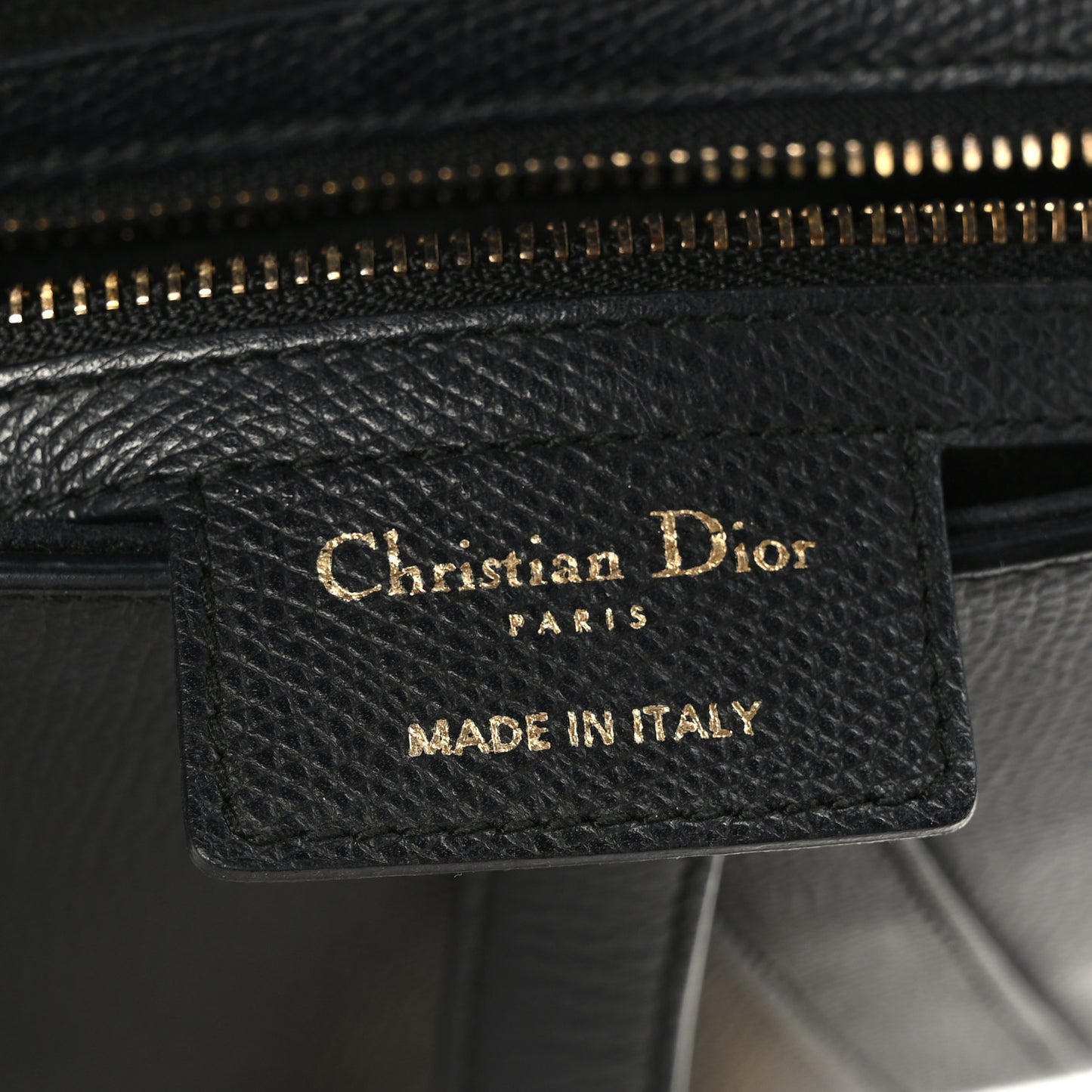 Grained Calfskin Saddle Bag Black