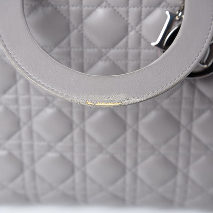 Christian Dior Lambskin Cannage Large Lady Dior Light Grey 12 of 12
