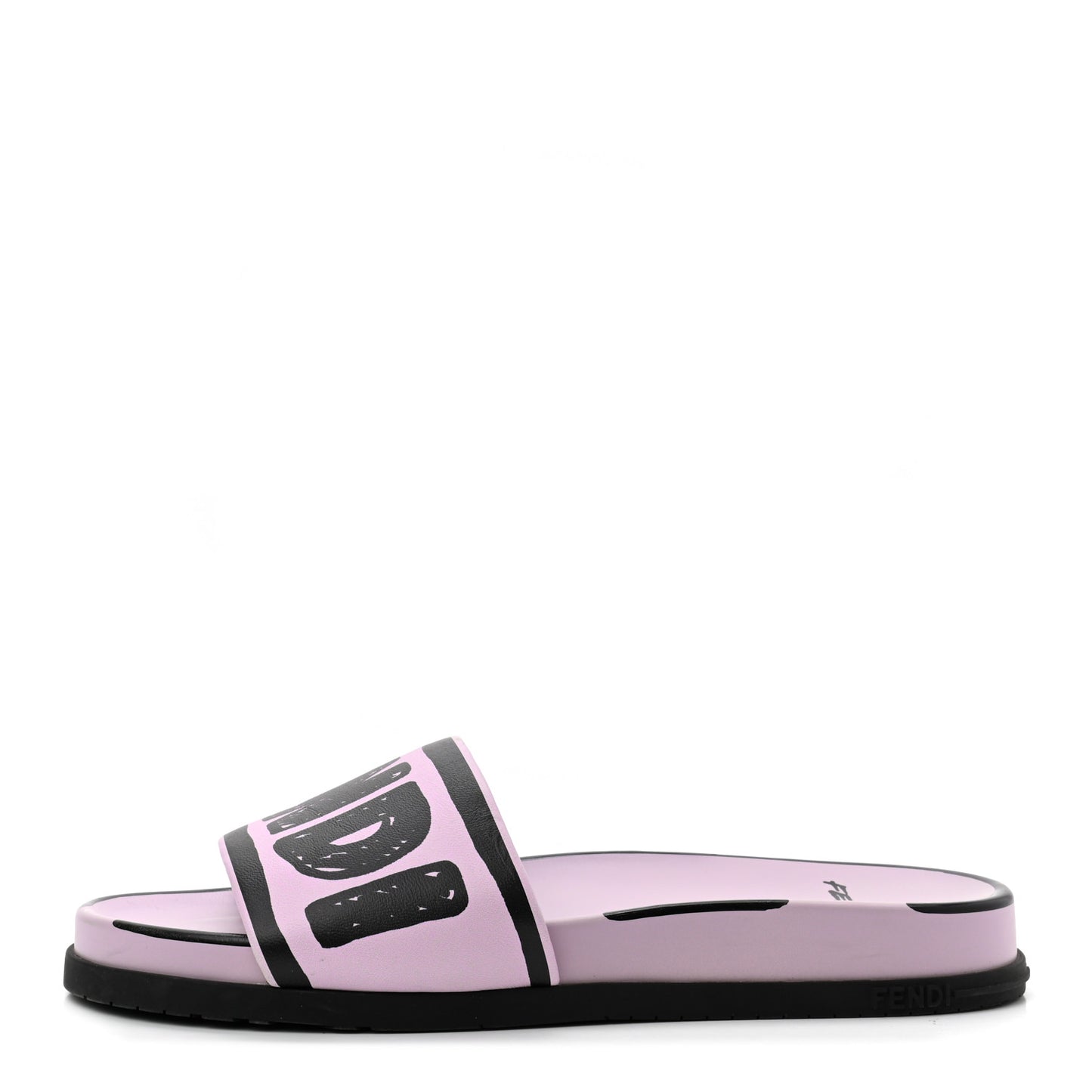 X JOSHUA VIDES Roma Calfskin Fussbetts Slide Sandals 39 Pink Xiloph White Black