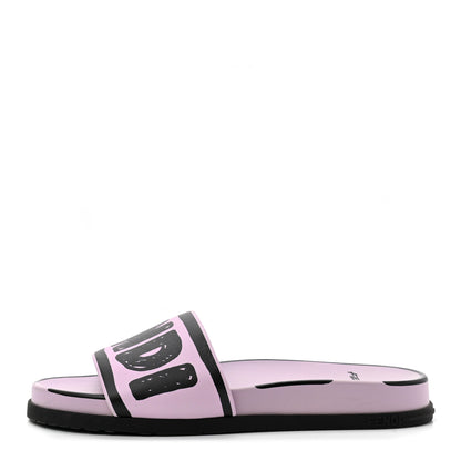 Fendi X JOSHUA VIDES Roma Calfskin Fussbetts Slide Sandals 39 Pink Xiloph White Black 1 of 8