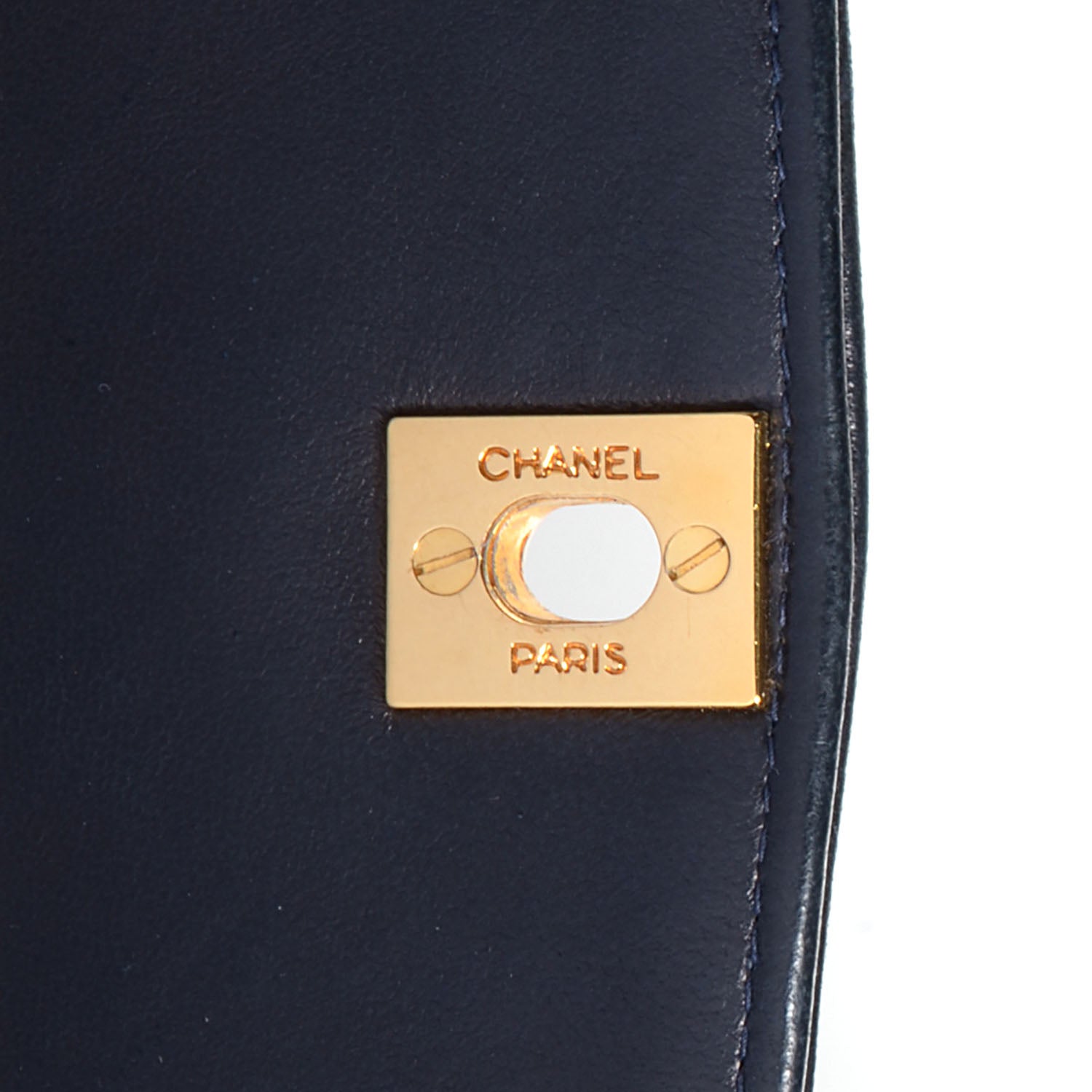 Chanel Lambskin Medium Single Flap Navy 8 of 8