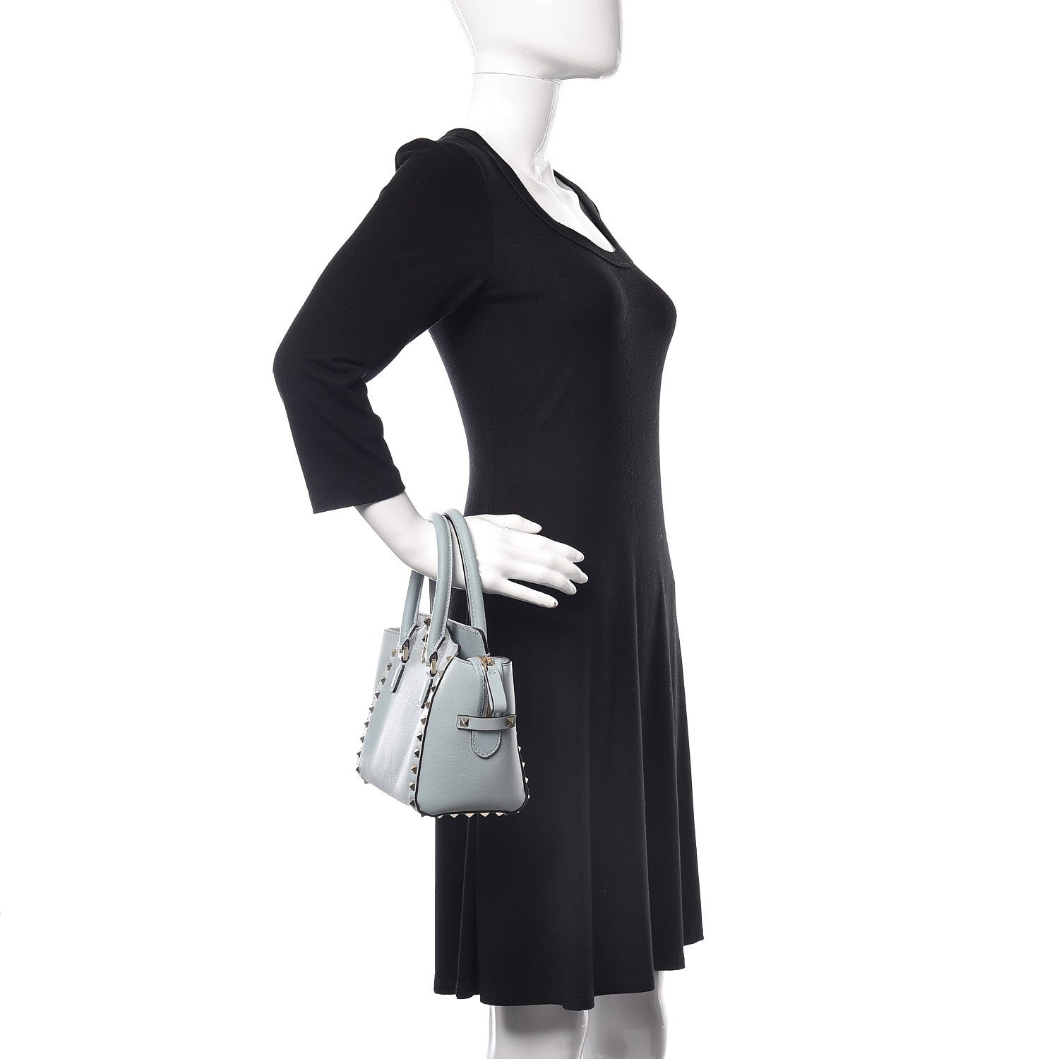 Valentino Garavani Vitello Mini Rockstud Tote Sky Sorbet 2 of 9
