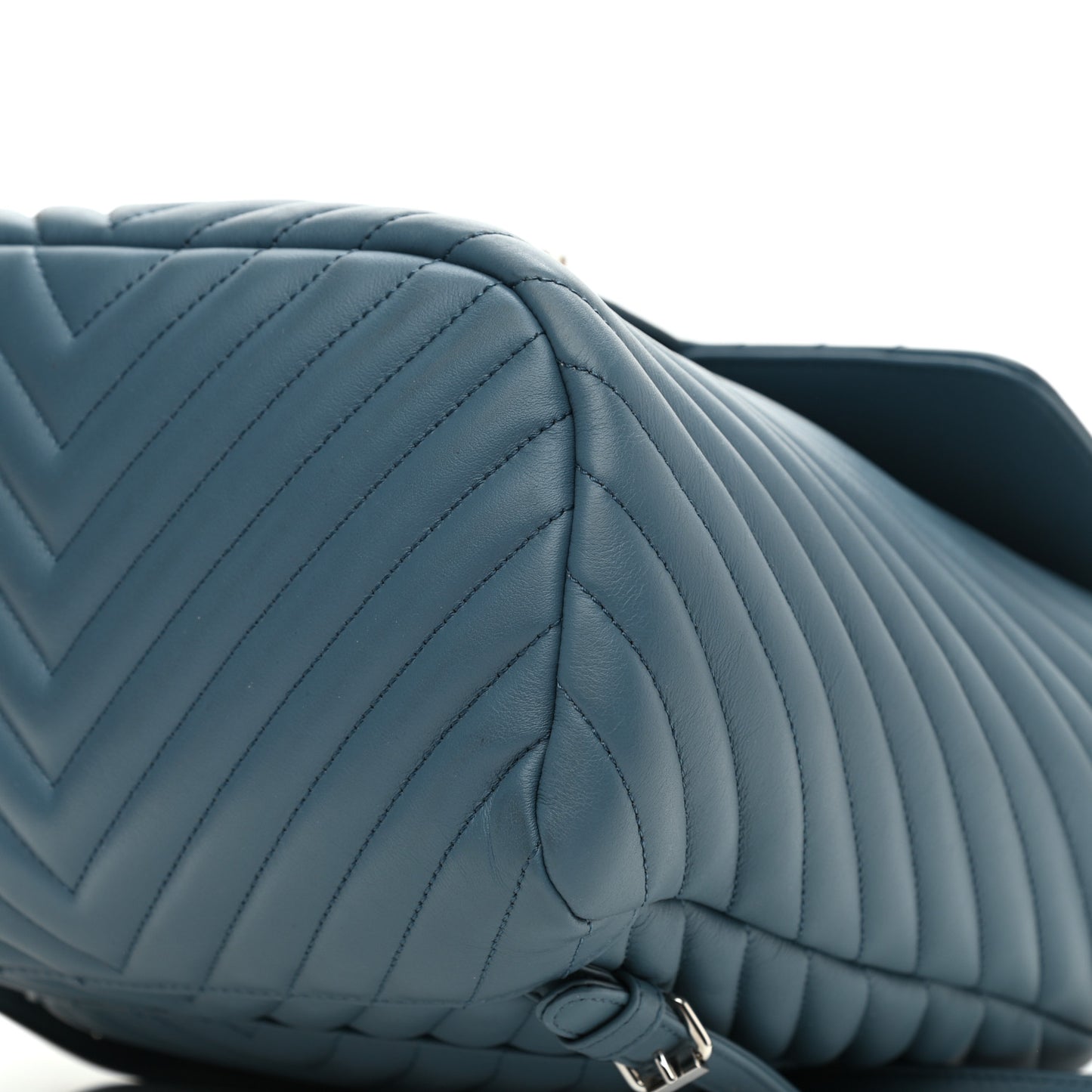 Calfskin Chevron Quilted Large Urban Spirit Backpack Light Blue
