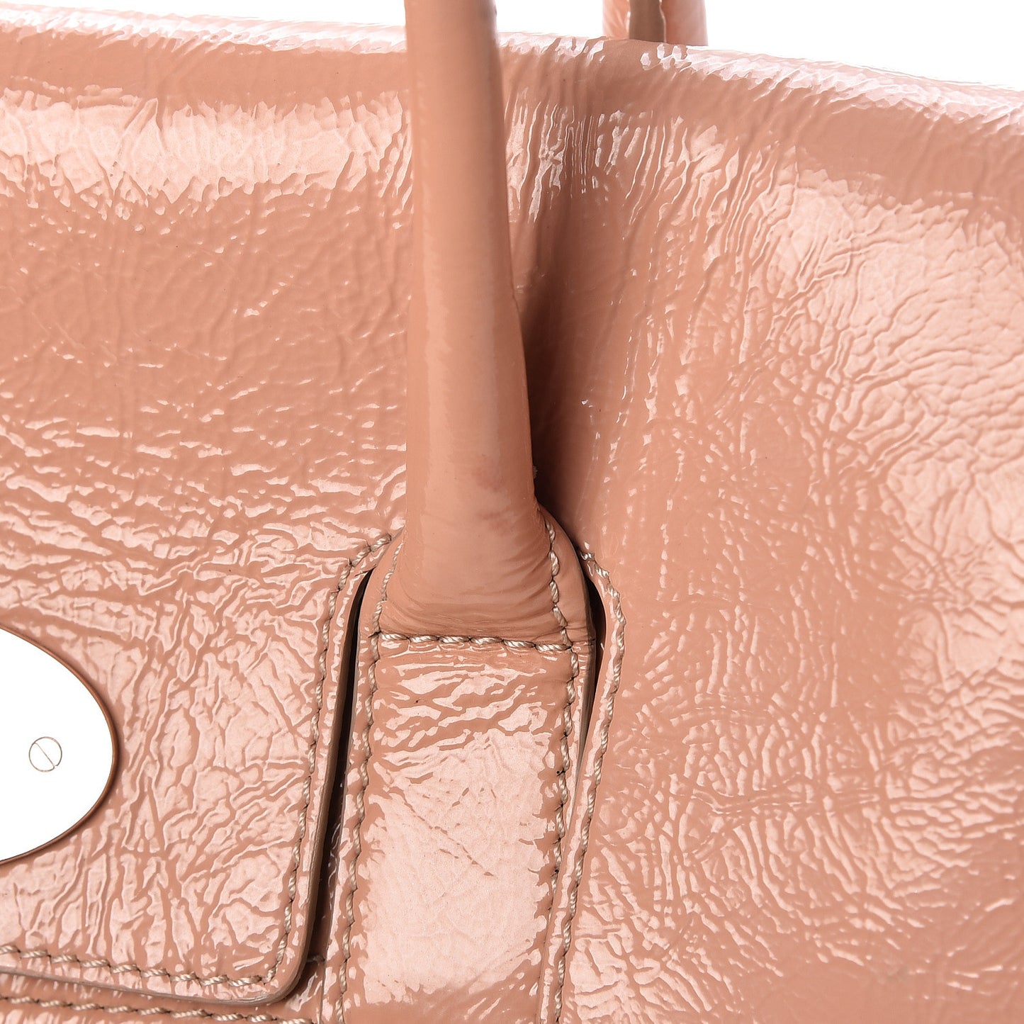 Wrinkled Patent Small Bayswater Plaster Pink