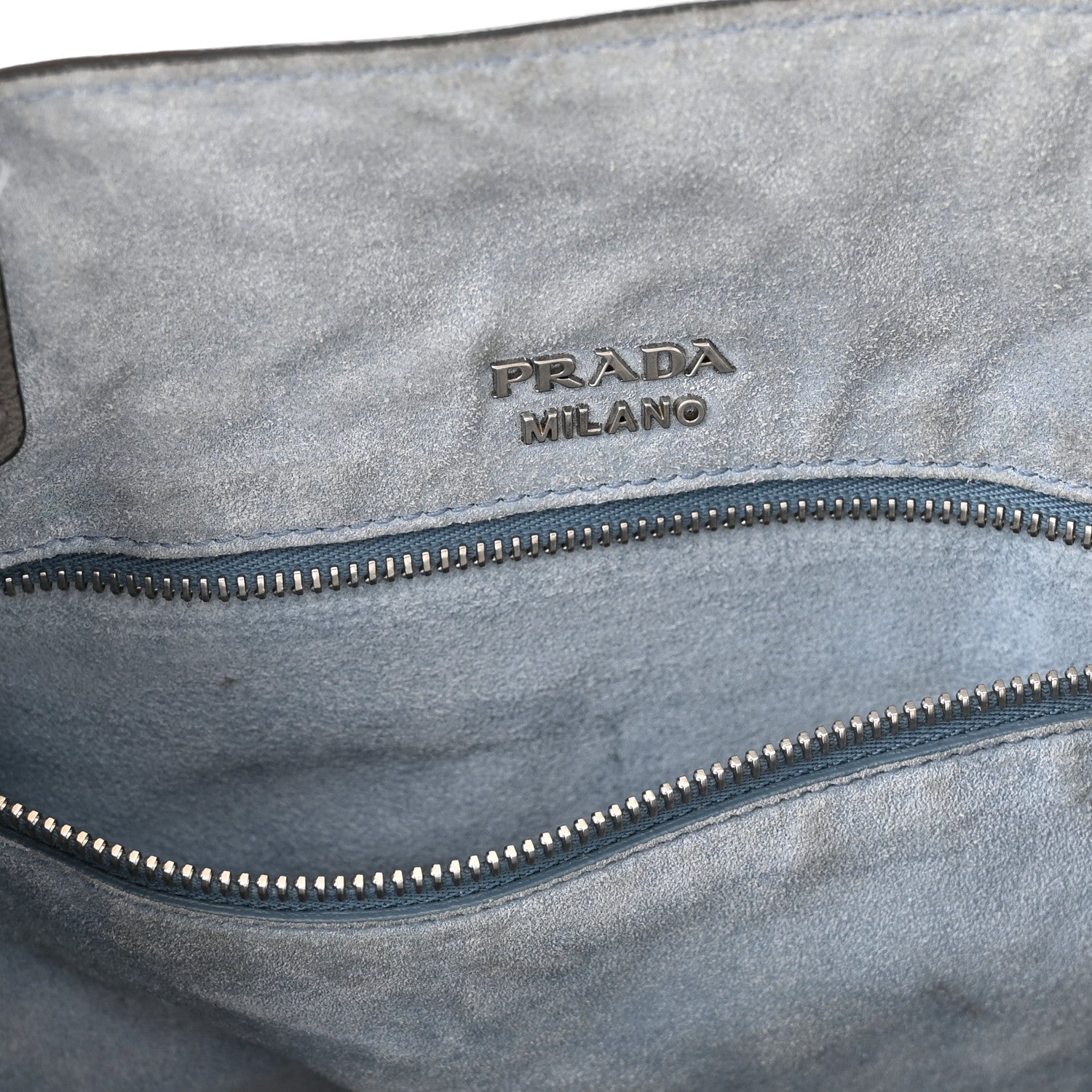 Prada Glace Calfskin Etiquette Shopping Bag Marine Astrale 5 of 15