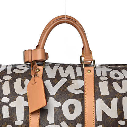Louis Vuitton Graffiti Keepall 50 Silver 14 of 14