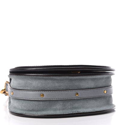 Chloe Calfskin Suede Small Nile Bracelet Bag Cloudy Blue 4 of 9