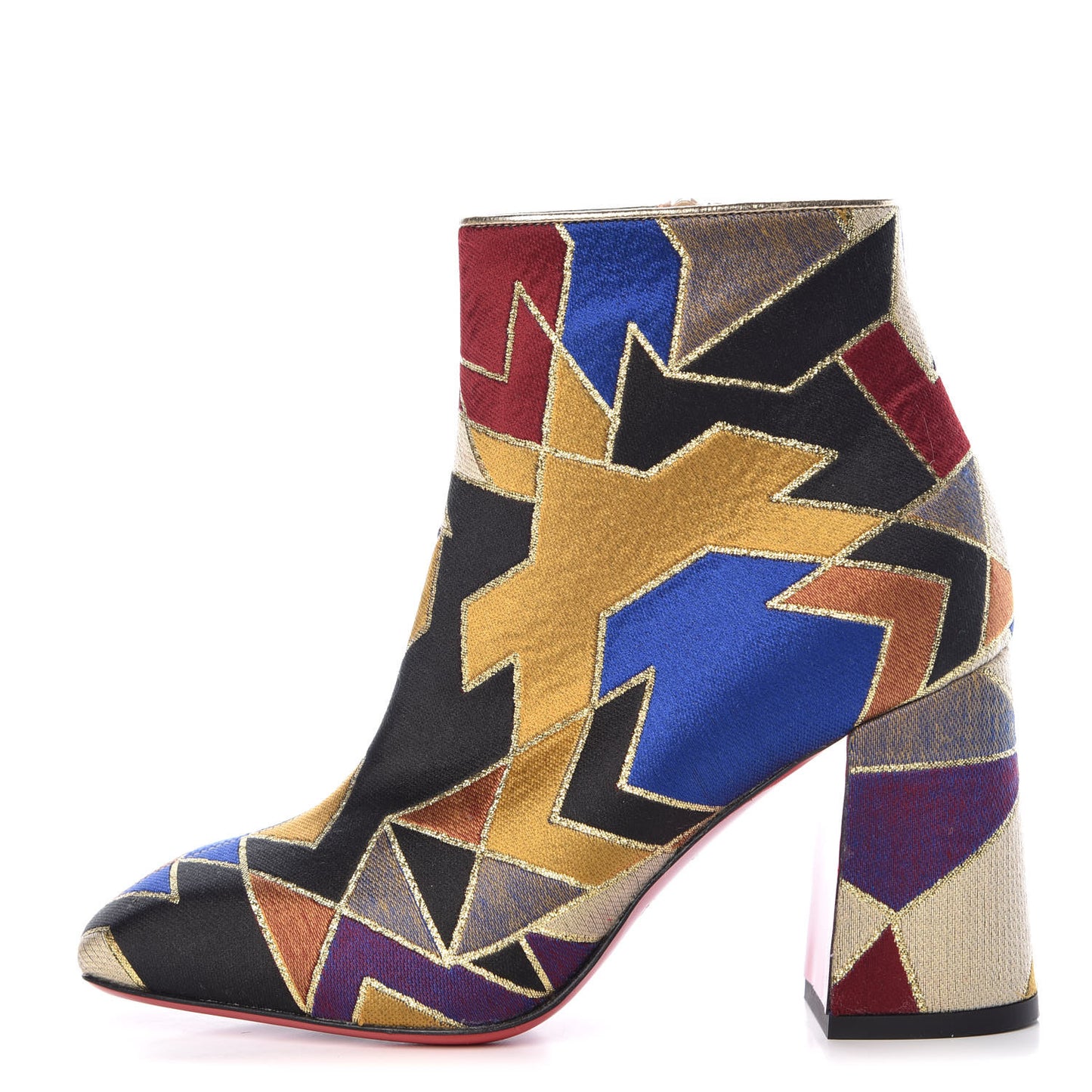 Nappa Silk Tissu Geometrique Hilconico 85 Booties 36 Multicolor