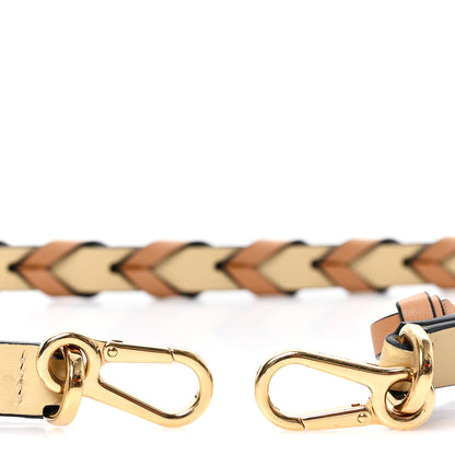 Loewe Calfskin Braided Thin Strap Dark Butter 3 of 4
