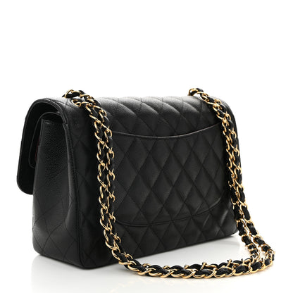 Chanel Caviar Quilted Jumbo Double Flap Black 3 of 11