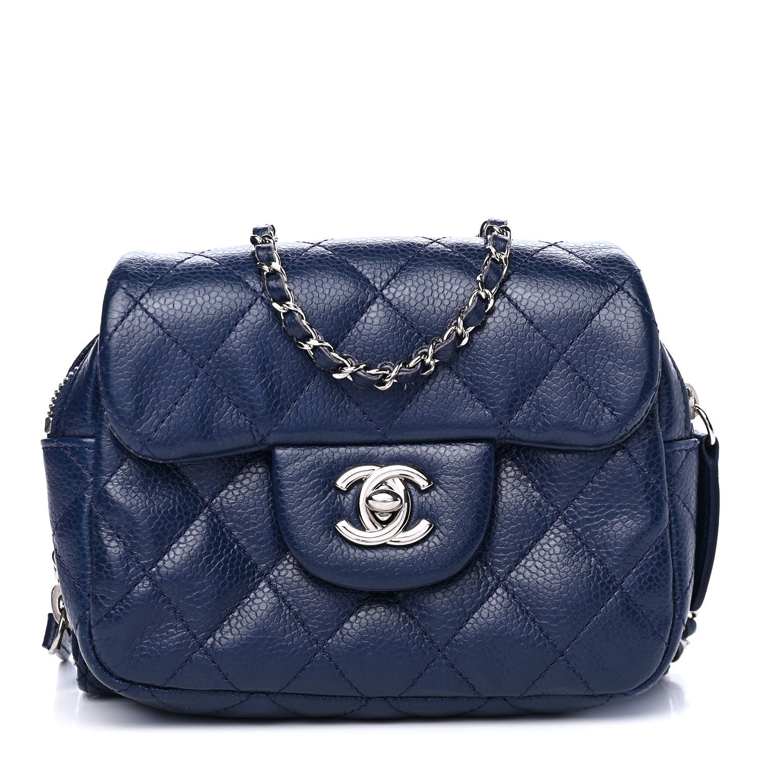 Chanel Caviar Quilted New Mini Flap Navy 1 of 4