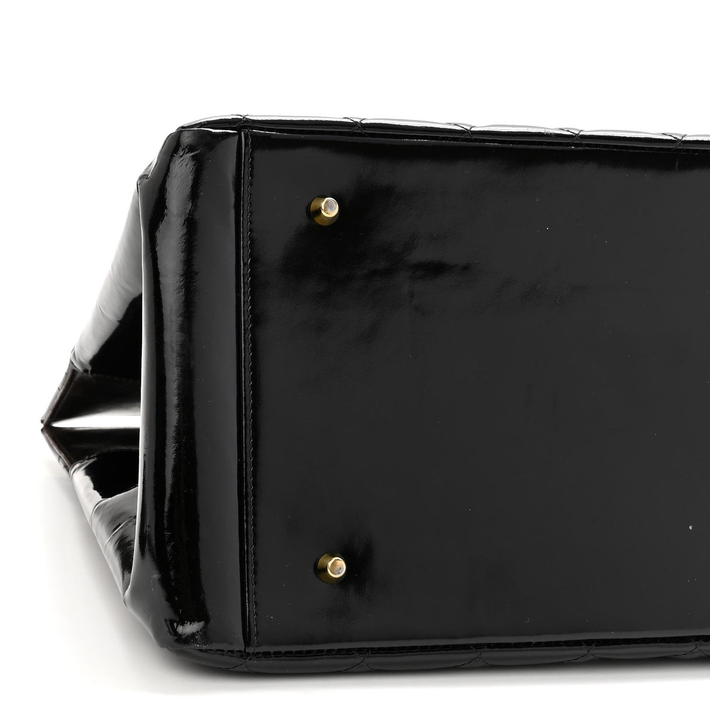 Patent Quilted Grand Shopping Tote GST Black