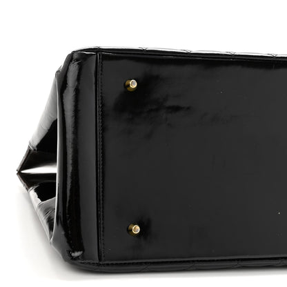 Chanel Patent Quilted Grand Shopping Tote GST Black 9 of 11