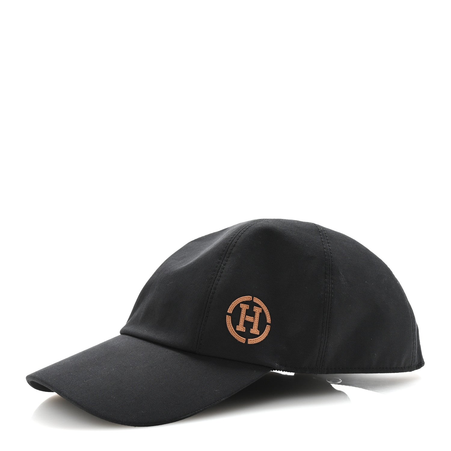 Hermes Cotton Miles H Circle Hat 56 Black 1 of 8