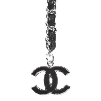 Chanel Lambskin Enamel CC Chain Belt Black Silver 4 of 4