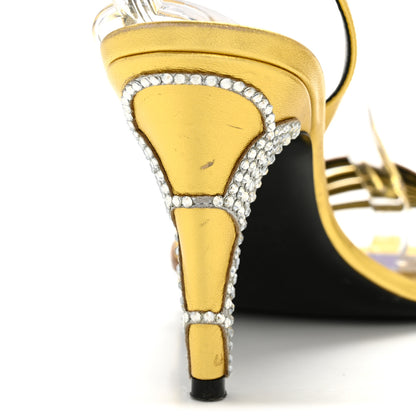 Valentino Garavani Laminated Nappa Crystal Ladycrush 85mm Sandals 39.5 Multicolor Silver 9 of 10