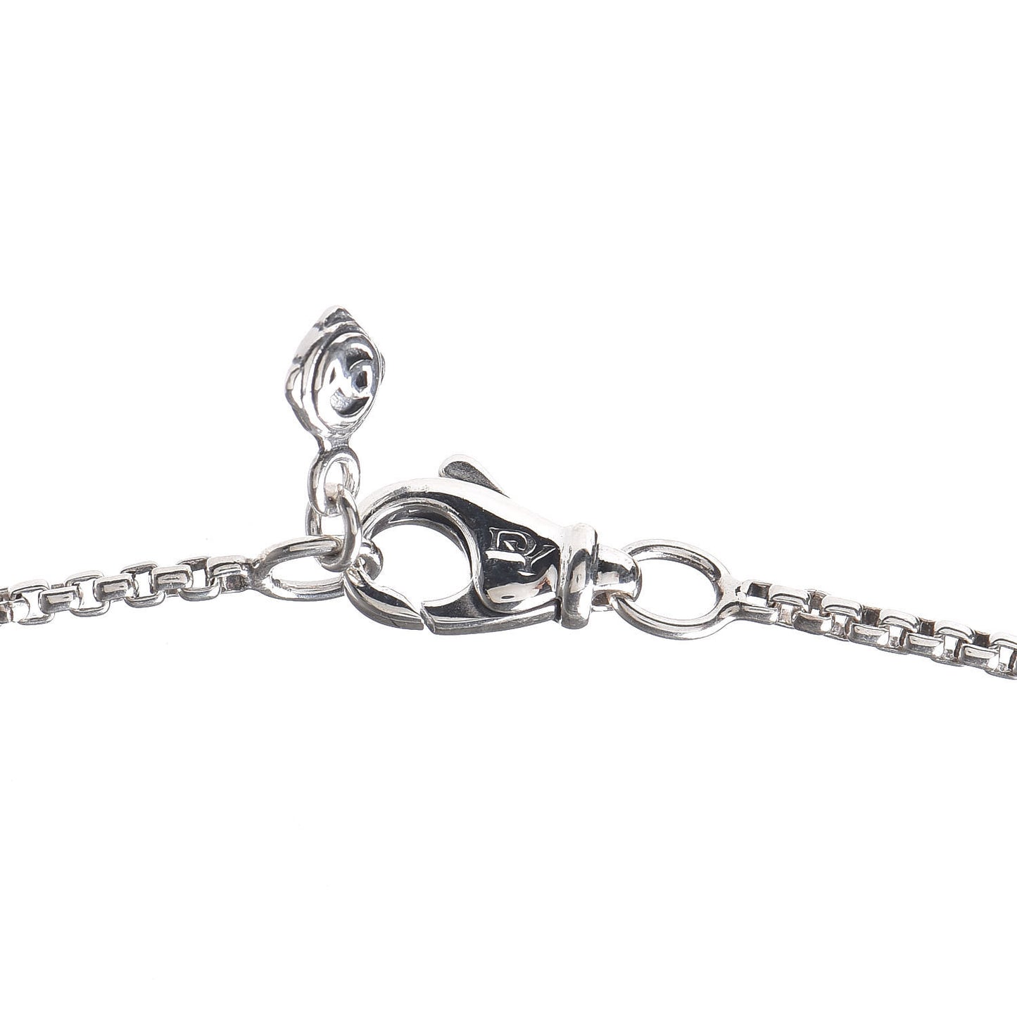 Sterling Silver Diamond Hampton Blue Topaz 7mm Petite Albion Pendant Necklace