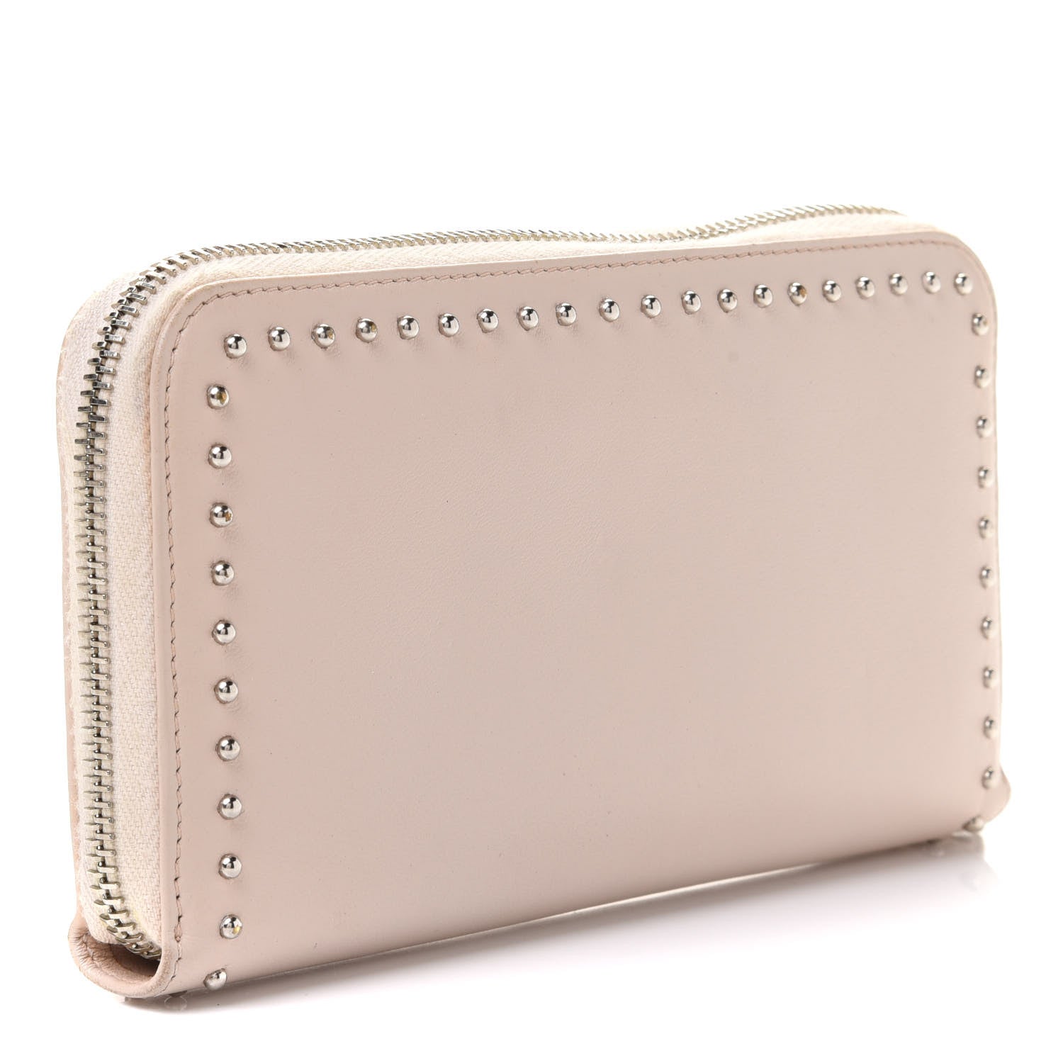 Givenchy Calfskin Studded Pandora Zip Around Wallet Nude Pink 3 of 9