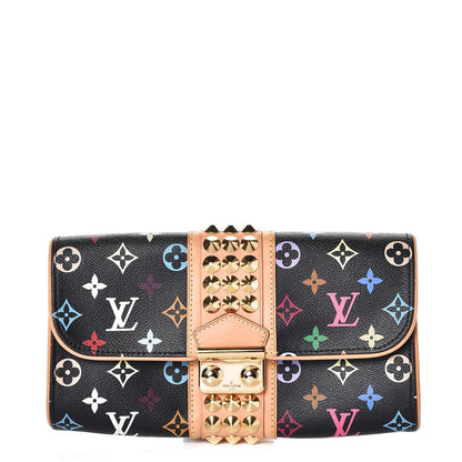 Louis Vuitton Monogram Multicolor Courtney Clutch Black 1 of 7