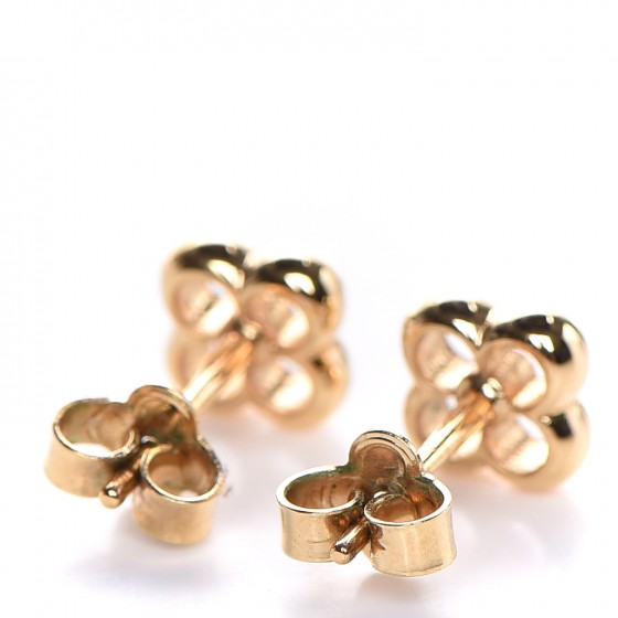 Brass Flower Full Stud Earrings Gold