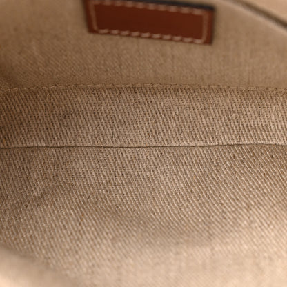 Chloe Cotton Calfskin Mini Woody Ribbon Tote White Brown 5 of 10