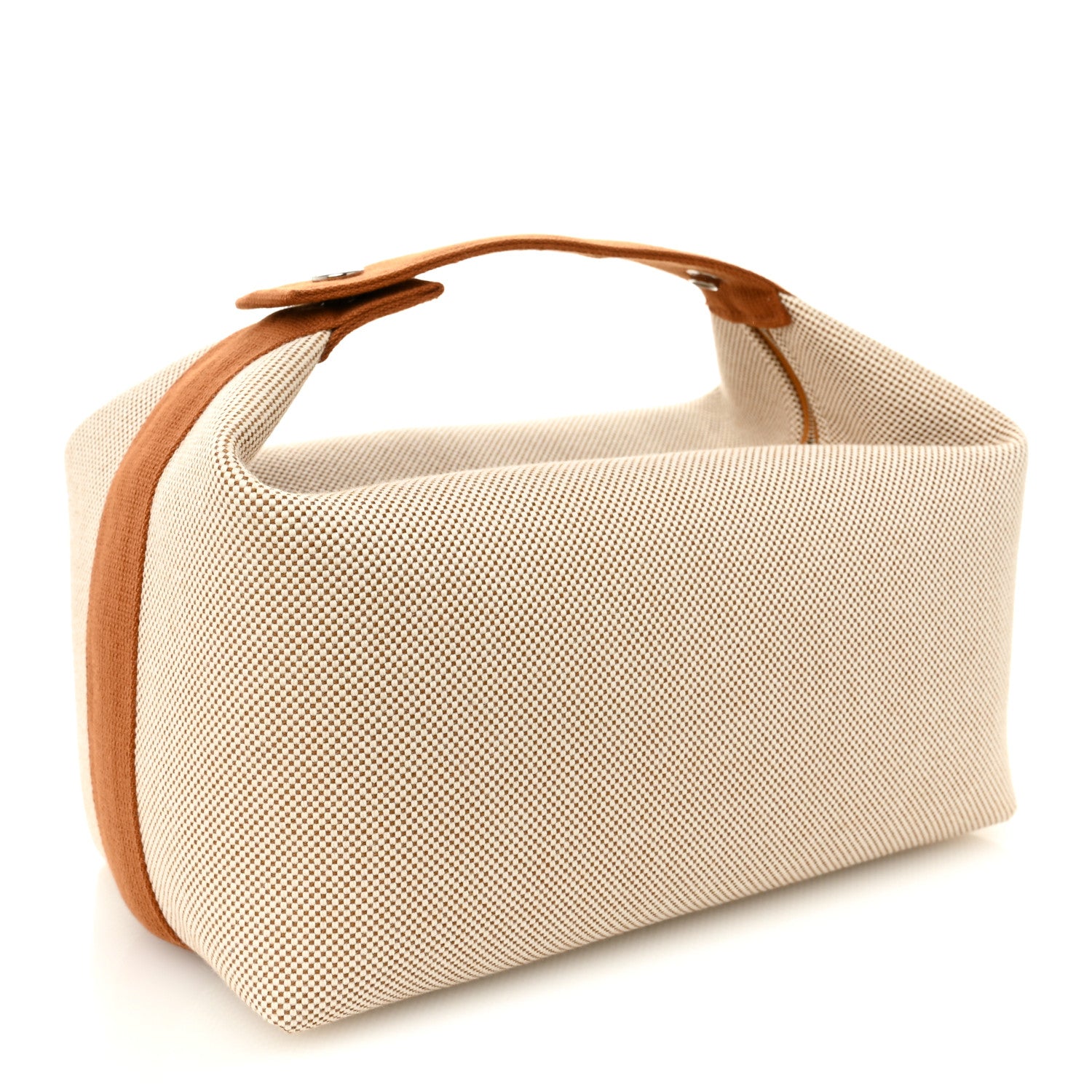 Hermes Canvas Large Bride-A-Brac Cabriole Case Biscuit 1843662