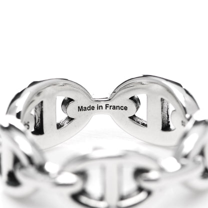 Hermes Sterling Silver PM Chaine d'Ancre Enchainee Band Ring 53 6.5 5 of 8