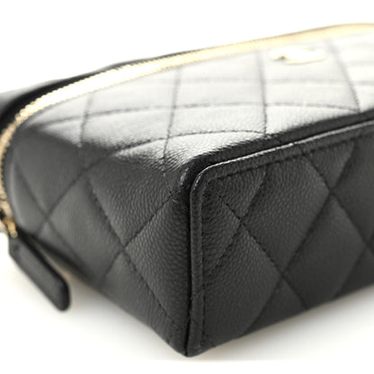 Chanel Caviar Quilted Top Handle Slim Vanity With Chain Black 9 of 11
