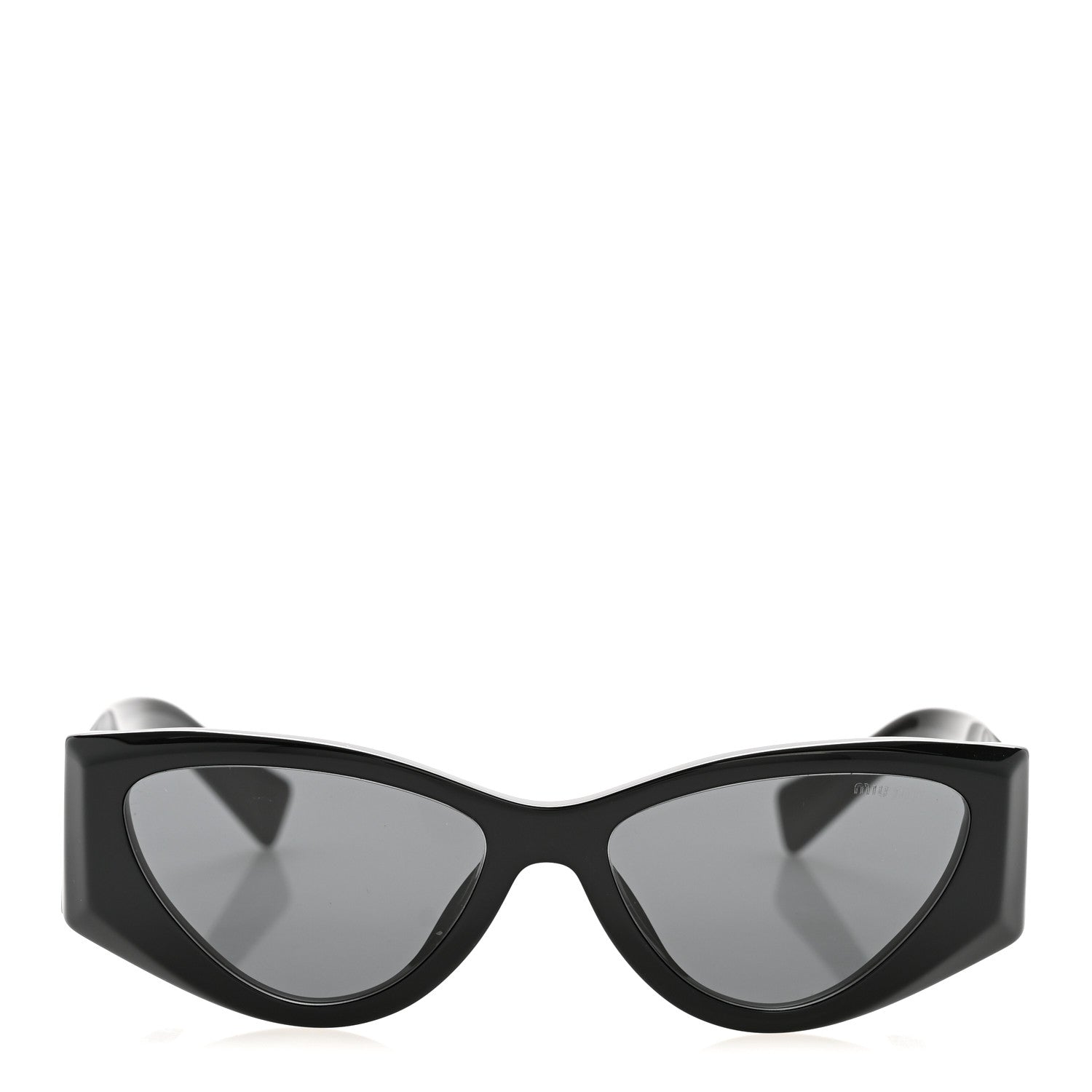 Miu Miu Acetate Cat Eye Sunglasses SMU 06Y Black Ardesia 2 of 9