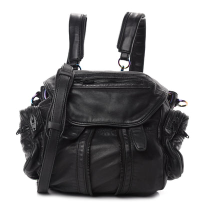 Alexander Wang Lambskin Mini Marti Backpack Washed Black Rhodium Hardware 1 of 9