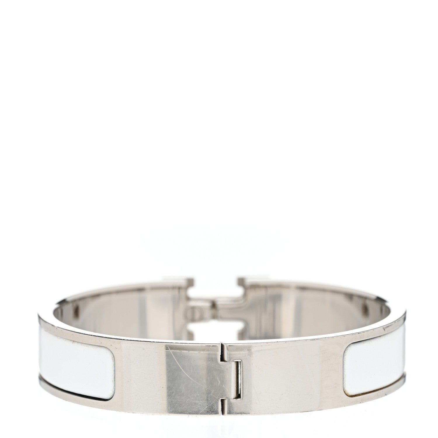 Hermes Enamel Narrow Clic Clac H Bracelet PM White 3 of 5