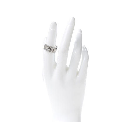 Chanel 18K White Gold Diamond Camellia Ajoure Band Ring 53 6.25 2 of 5