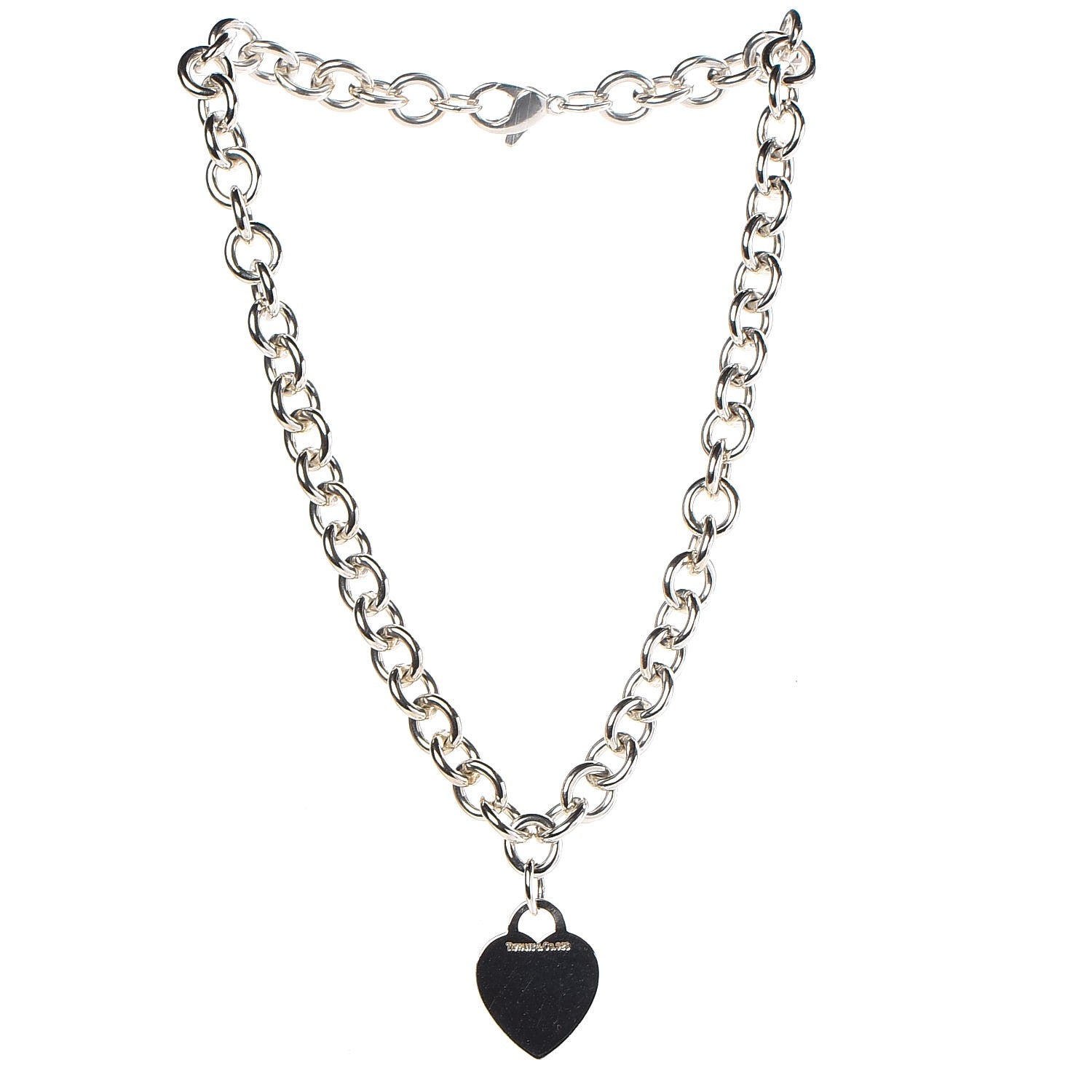 Tiffany Sterling Silver Heart Tag Necklace 3 of 6