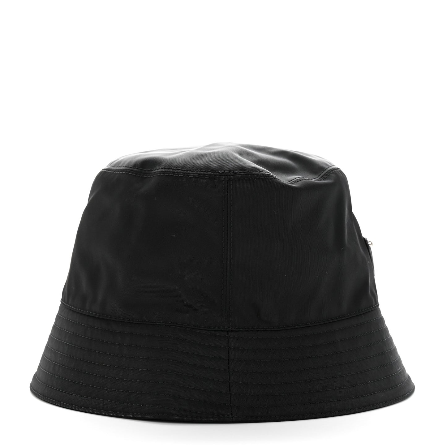 Re-Nylon Metal Triangle Logo Womens Bucket Hat M Black