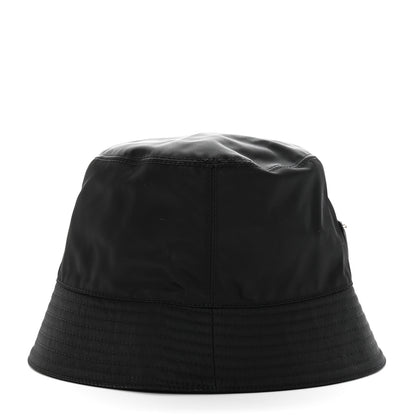 Prada Re-Nylon Metal Triangle Logo Womens Bucket Hat M Black 3 of 10