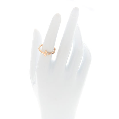 Tiffany 18K Rose Gold Diamond 2.5mm T T1 Ring 54 7 2 of 5