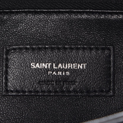 Saint Laurent Glossed Calfskin Crystal Fetiche Clutch Nero Black 6 of 7