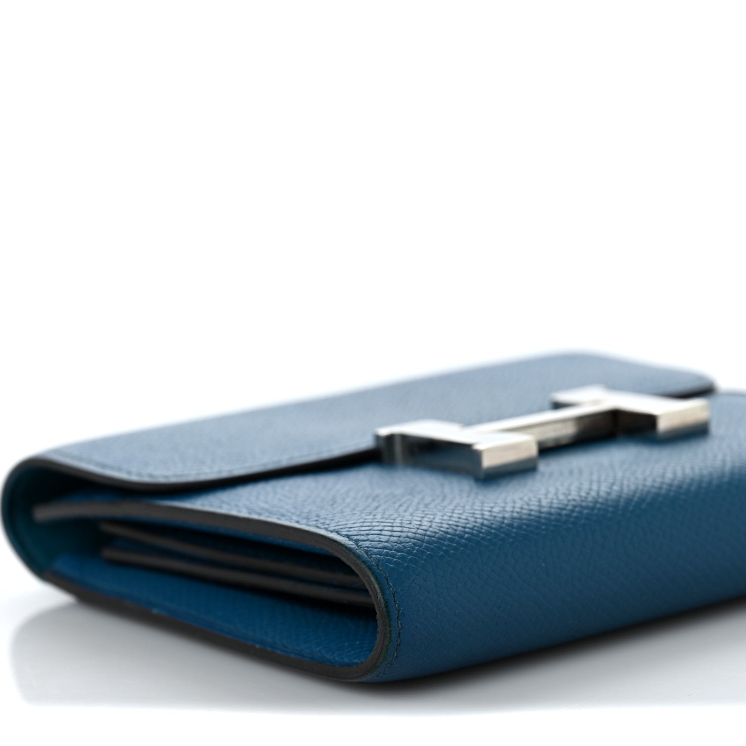 Hermes Epsom Constance Compact Passant Wallet Bleu Izmir 7 of 9