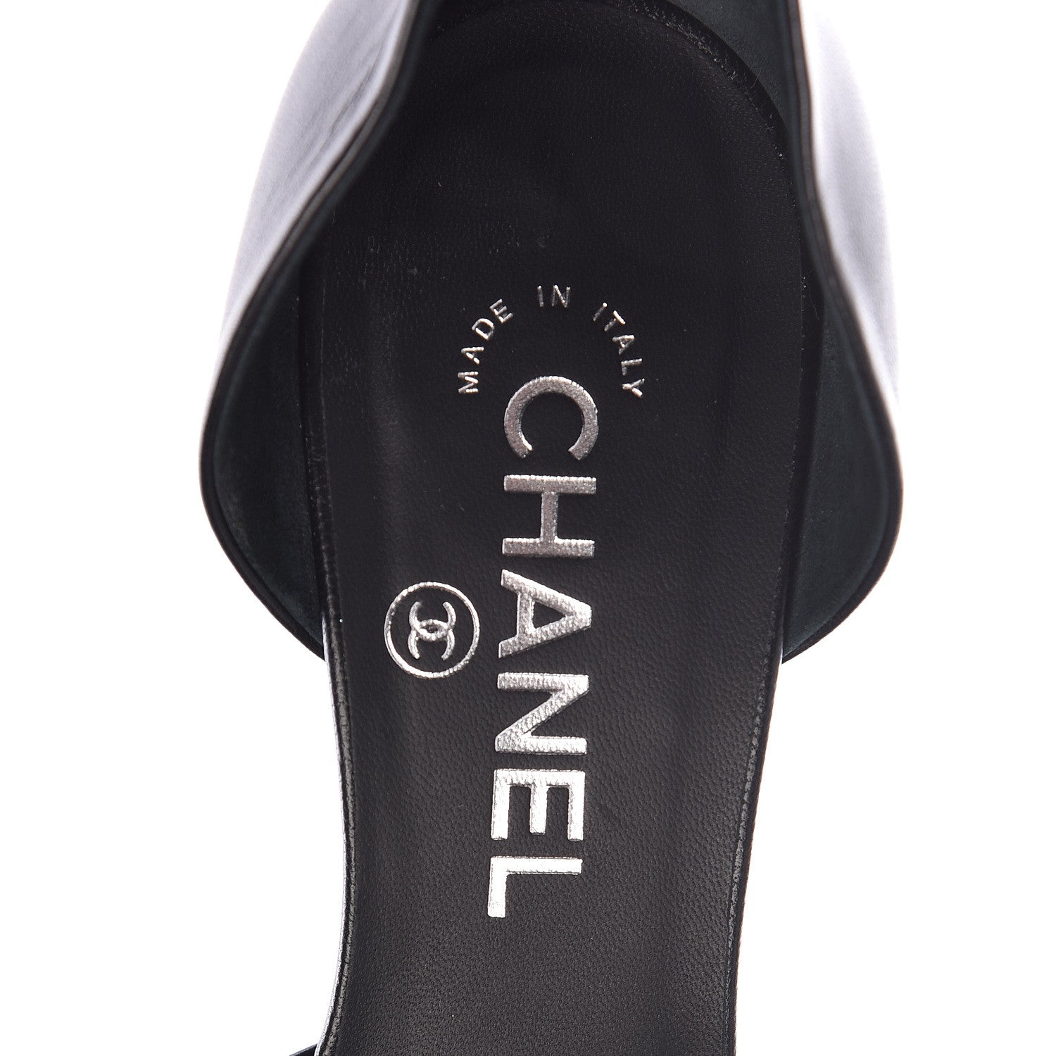 Chanel Lambskin Cap Toe d'Orsay Pumps 38 Black 8 of 16