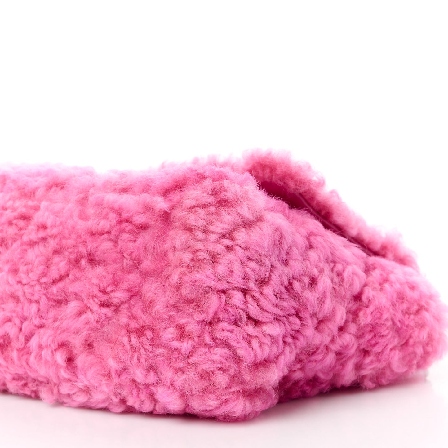 Shearling Sheepskin Medium Chanel 19 Flap Pink