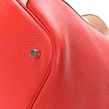 Hermes Taurillon Clemence Swift Eclat Picotin Lock 22 MM Gold Rouge Tomate Rose Eglantine 12 of 12