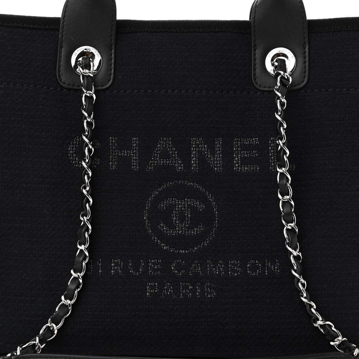 Chanel Mixed Fibers Small Deauville Tote Black 8 of 11