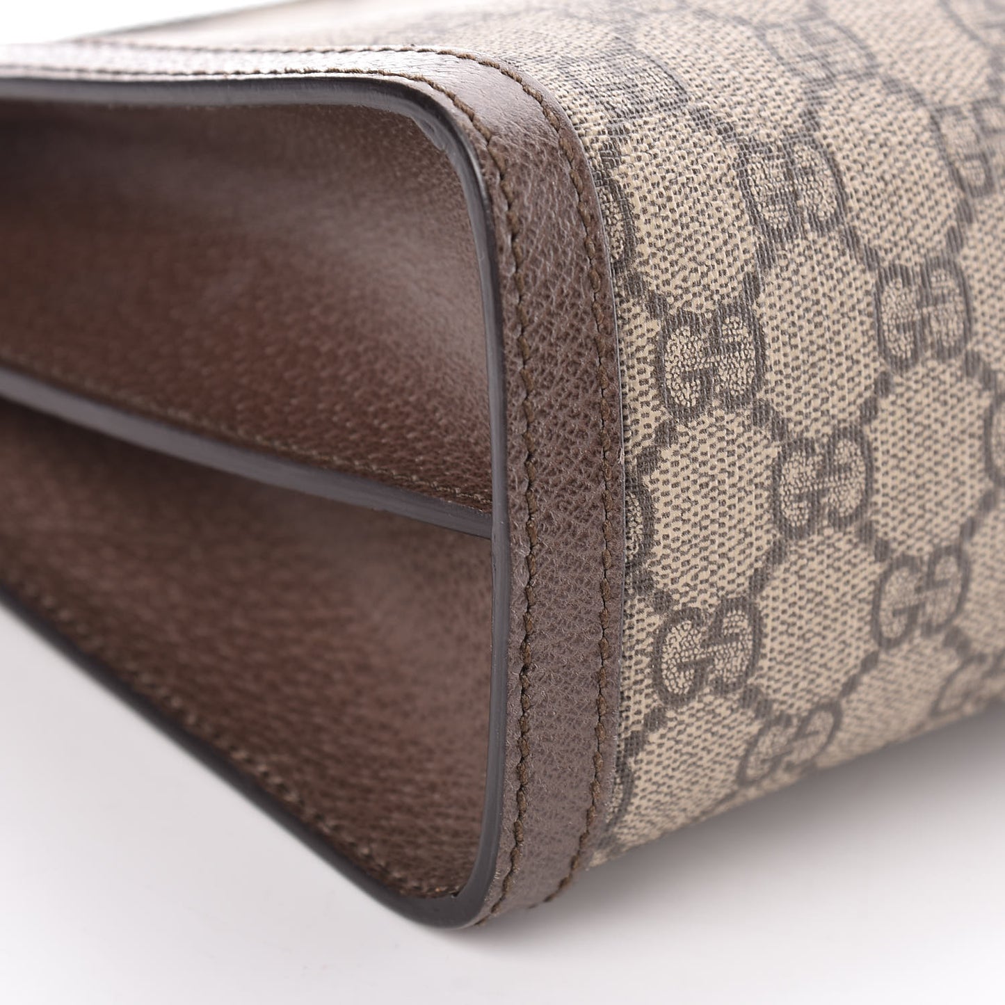 GG Supreme Monogram Web Medium Ophidia Chain Shoulder Bag Brown