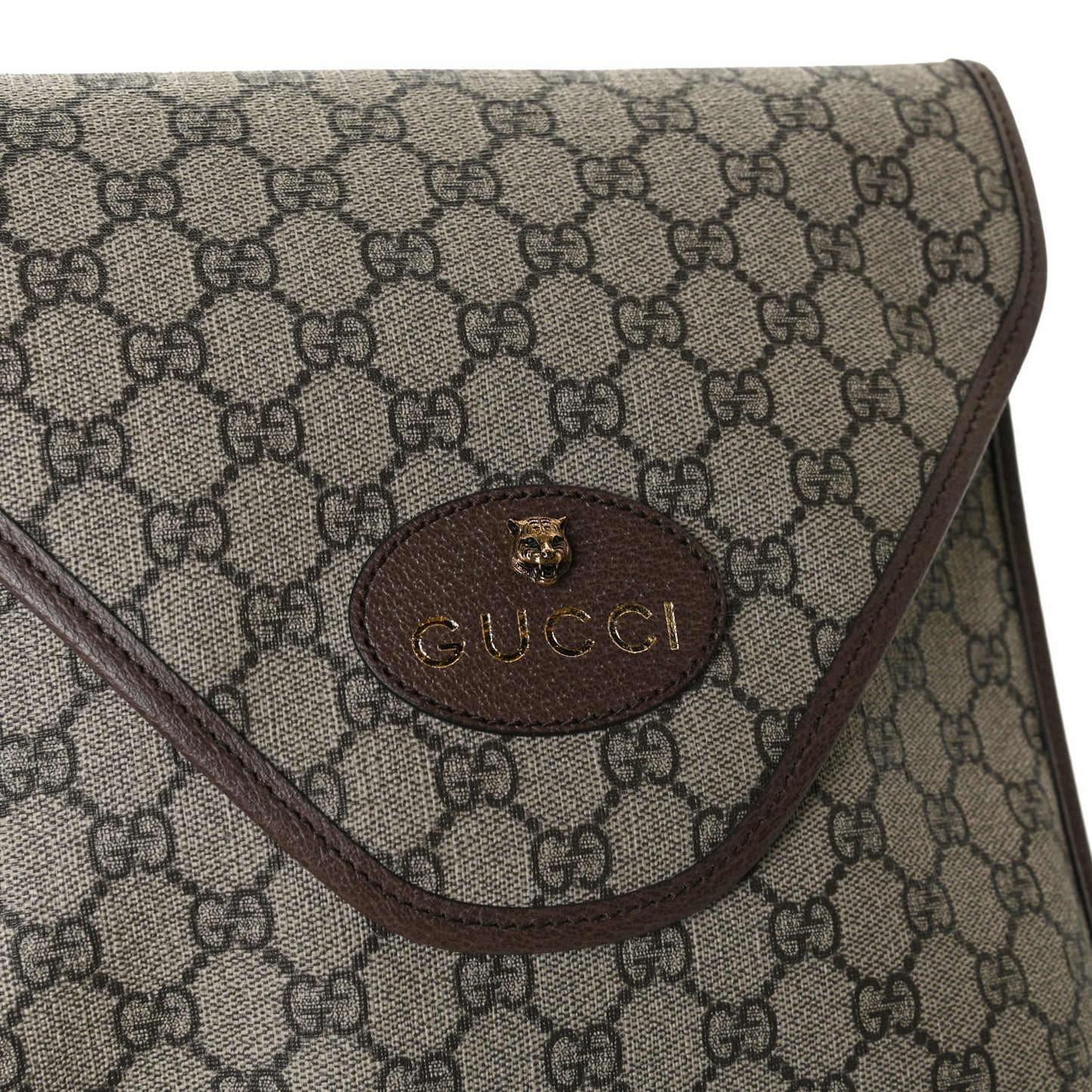 GG Supreme Monogram Web Medium Neo Vintage Flap Messenger Bag Beige New Acero