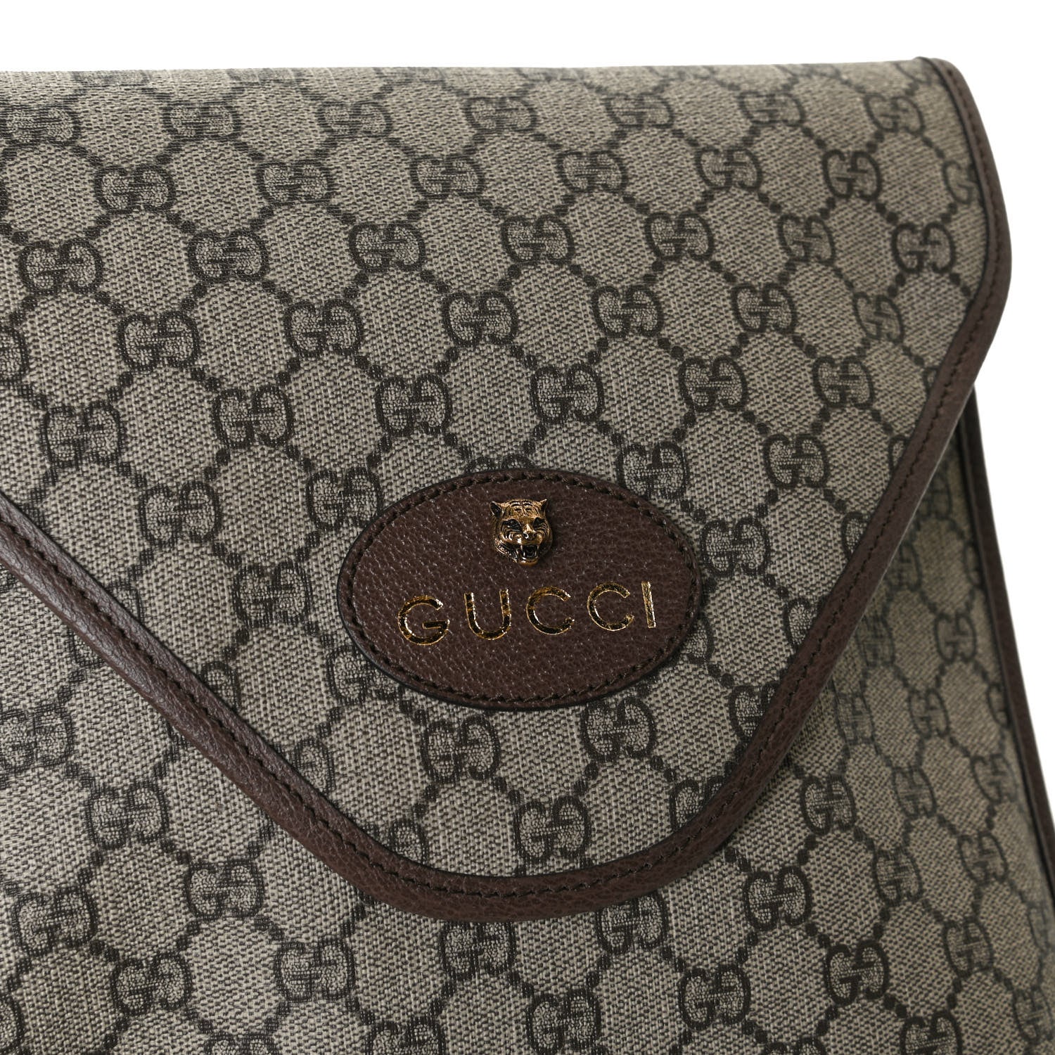 Gucci GG Supreme Monogram Web Medium Neo Vintage Flap Messenger Bag Beige New Acero 13 of 13