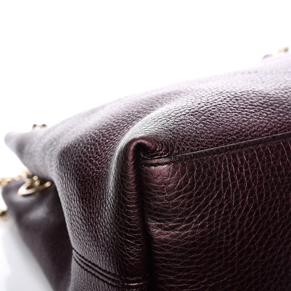Gucci Metallic Cellarius Calfskin Medium Soho Chain Shoulder Bag Classic Burgundy 12 of 13