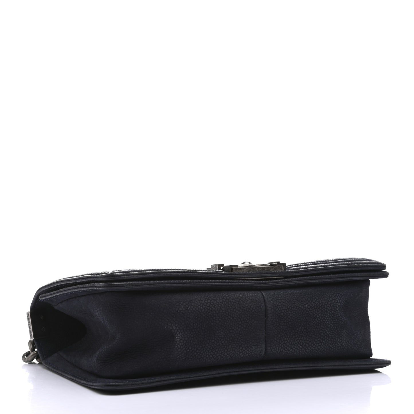 Iridescent Caviar Quilted Medium Boy Flap Dark Blue