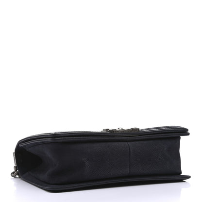 Chanel Iridescent Caviar Quilted Medium Boy Flap Dark Blue 4 of 9