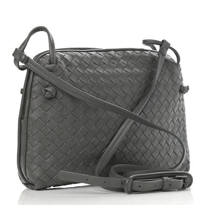 Bottega Veneta Nappa Intrecciato Nodini Crossbody Messenger Light Grey 3 of 11