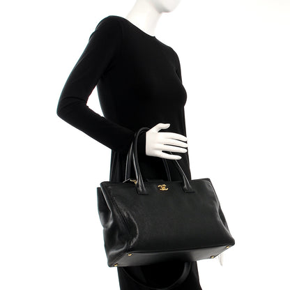 Chanel Calfskin Cerf Shopper Tote Black 2 of 13